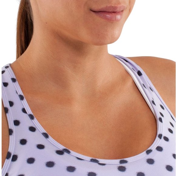 LULULEMON Cool Racerback High Noon Dot Lilac & Black - Picture 9 of 9